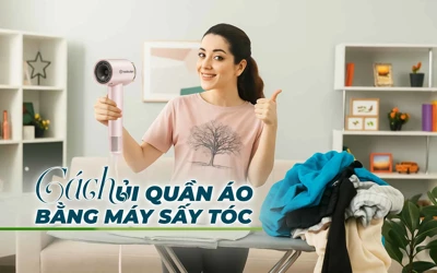 Cách ủi quần áo bằng máy sấy tóc