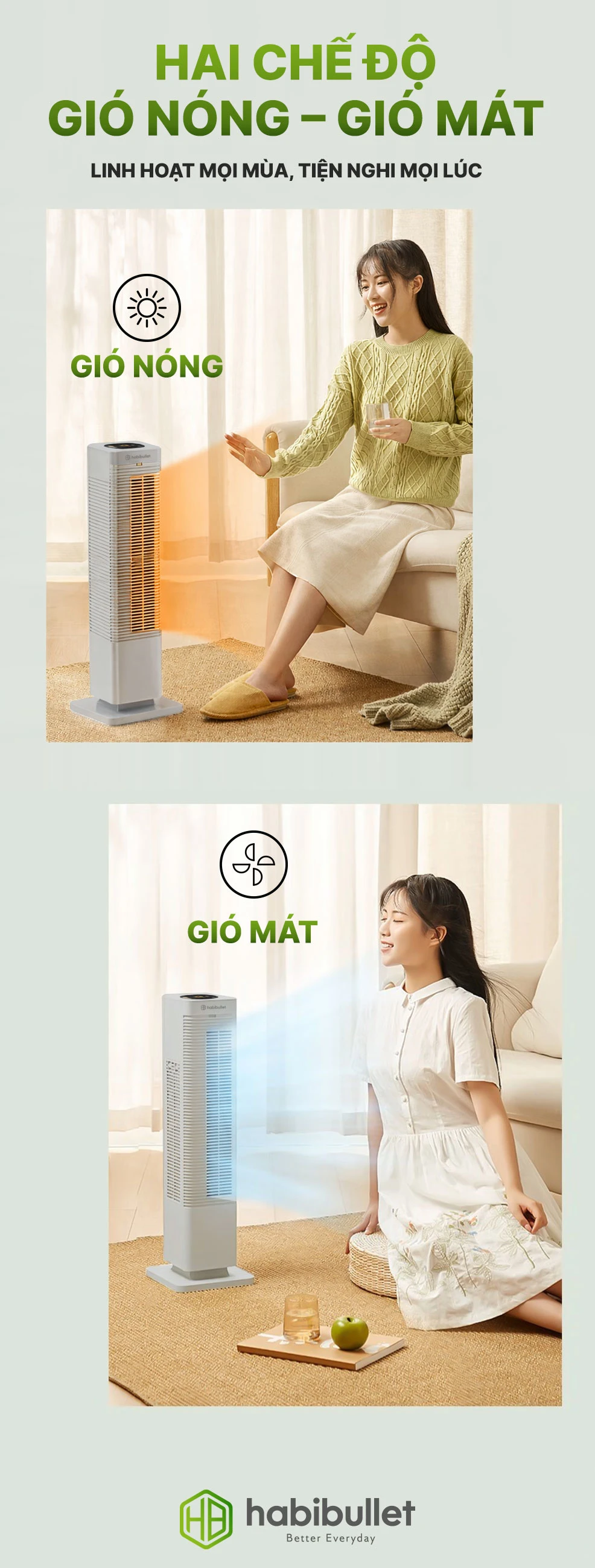 Máy sưởi Ceramic cao cấp Habibullet HeatTitan HHB-2025G BH245149 4