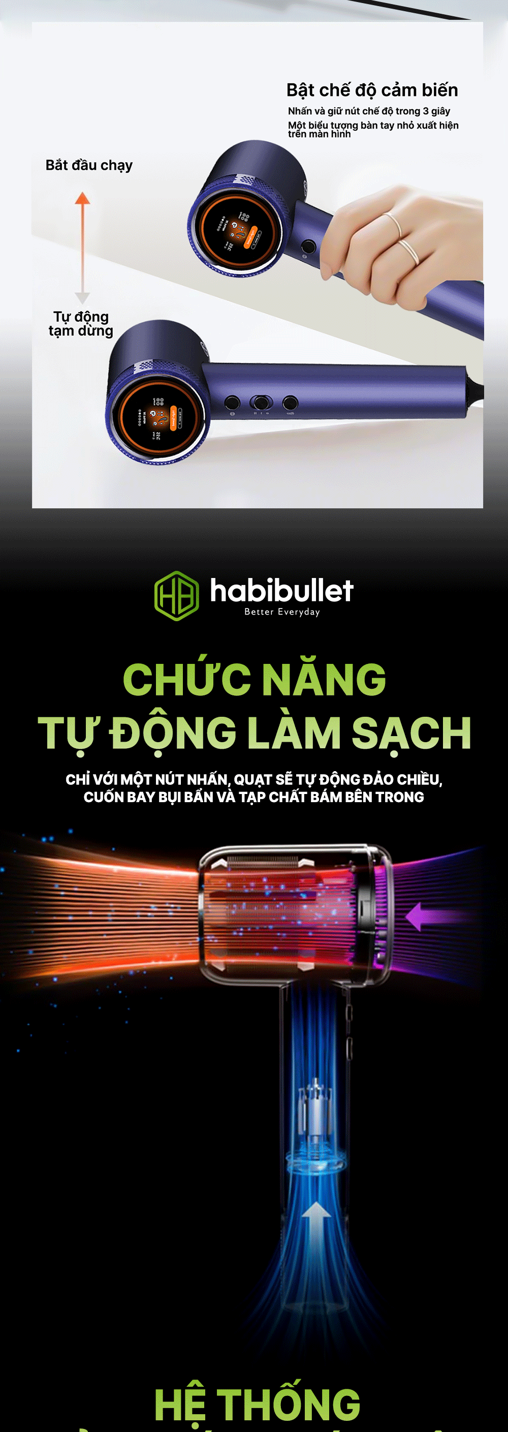 Máy sấy tóc AI Plasma Habibullet H12 Premium Advance BH245141 9