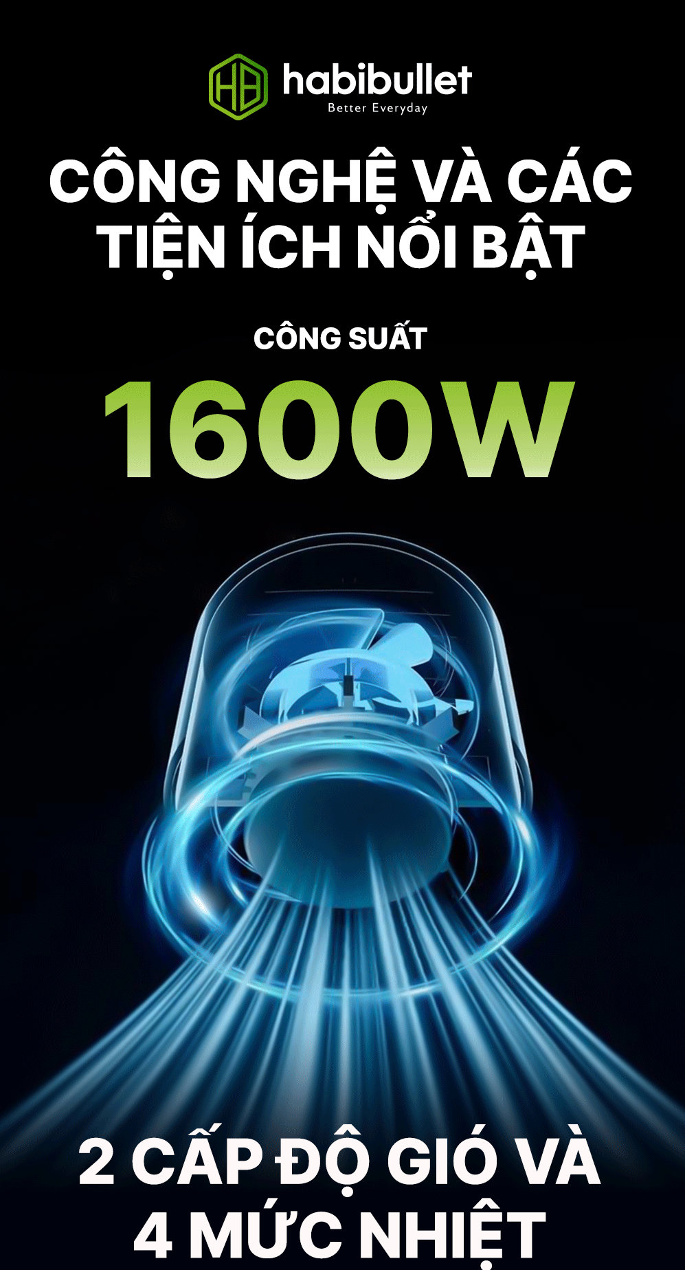 Máy sấy và chăm sóc tóc cao cấp Habibullet HHB2599 Princess BH245129 4