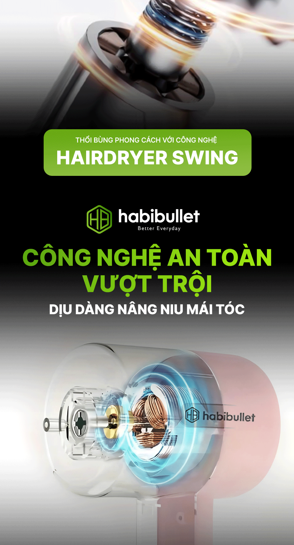 Máy sấy và chăm sóc tóc cao cấp Habibullet HHB2599 Princess BH245129 9