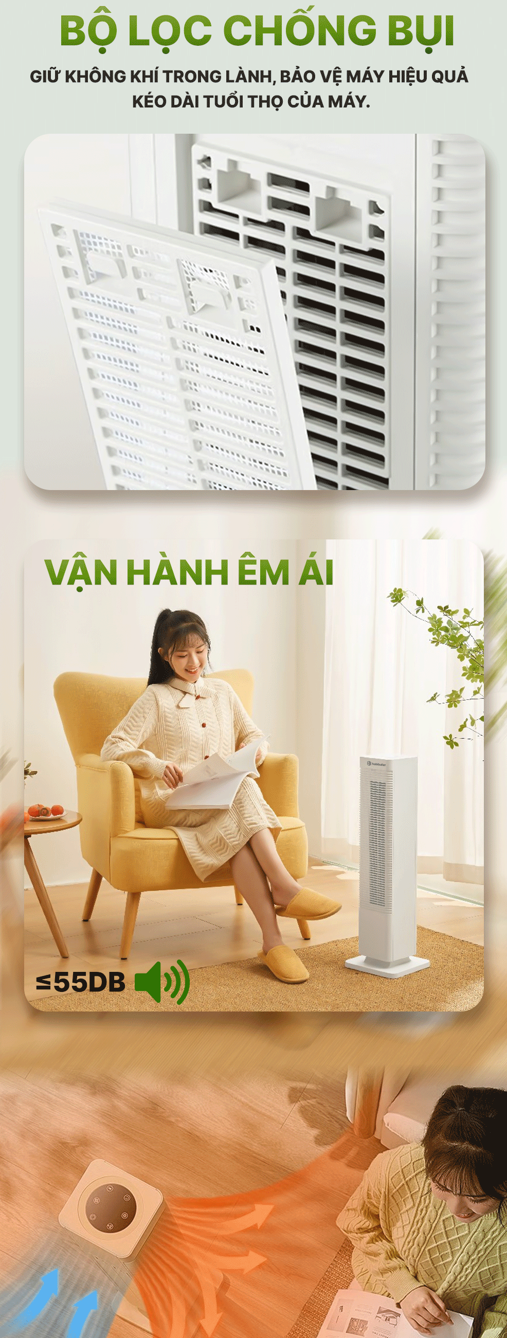 Máy sưởi Ceramic cao cấp Habibullet HeatTitan HHB-2025W BH245148 5