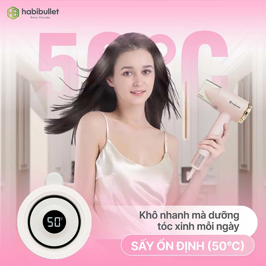 Máy sấy và chăm sóc tóc cao cấp Habibullet HHB2599 Princess BH245129 12