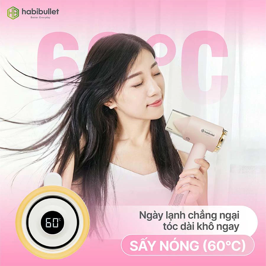 Máy sấy và chăm sóc tóc cao cấp Habibullet HHB2599 Princess BH245129 13