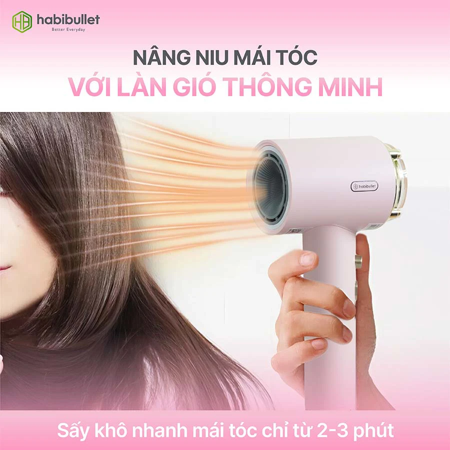 Máy sấy và chăm sóc tóc cao cấp Habibullet HHB2599 Princess BH245129 3