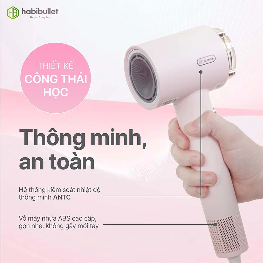 Máy sấy và chăm sóc tóc cao cấp Habibullet HHB2599 Princess BH245129 17