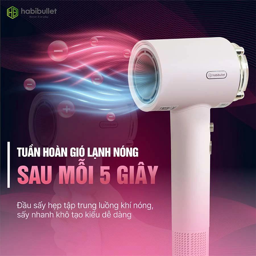 Máy sấy và chăm sóc tóc cao cấp Habibullet HHB2599 Princess BH245129 16