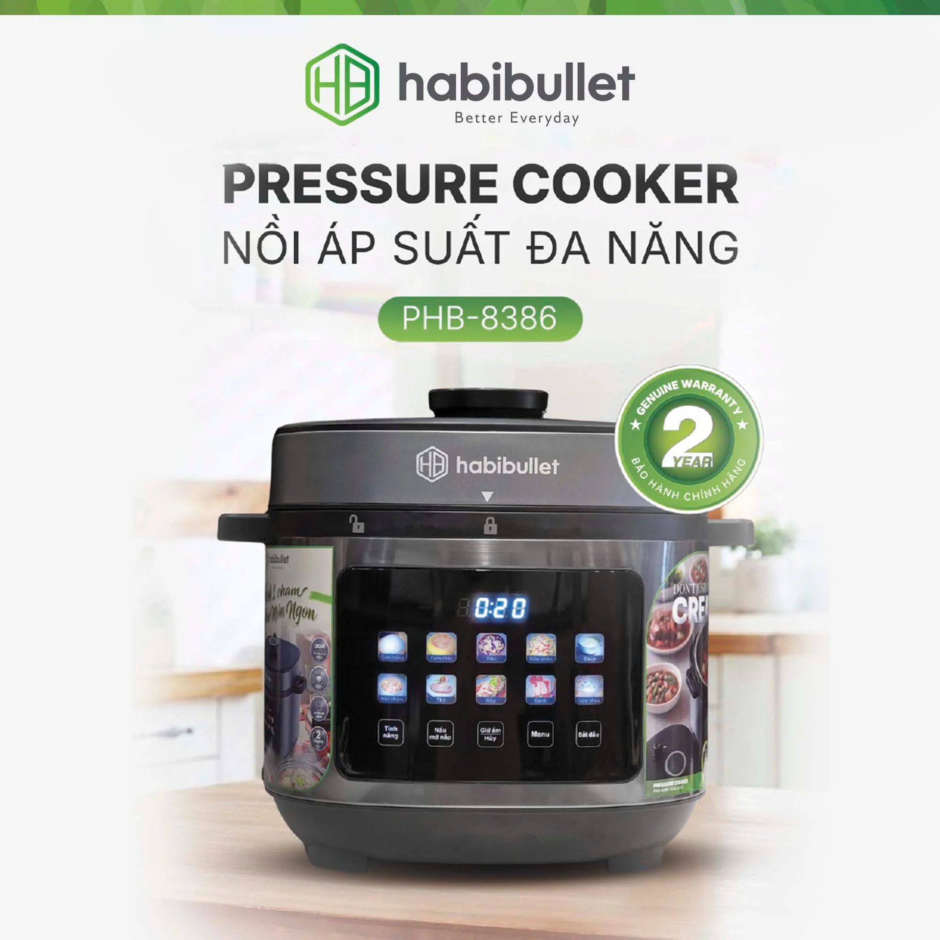 Nồi Áp Suất Đa Năng PHB-8386 HERCULES BH245142 11