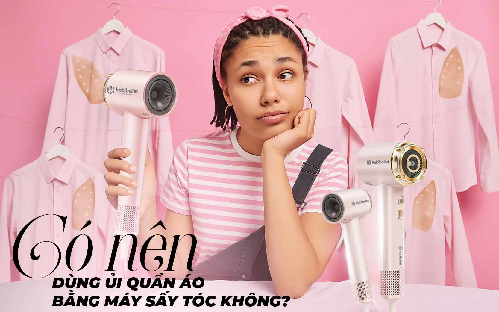 Cách ủi quần áo bằng máy sấy tóc 3